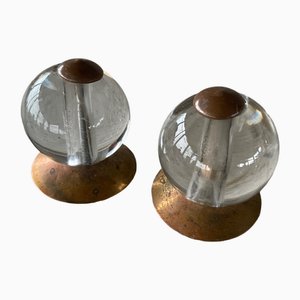 Art Deco Möbelgriffe, 1940er, 2er Set