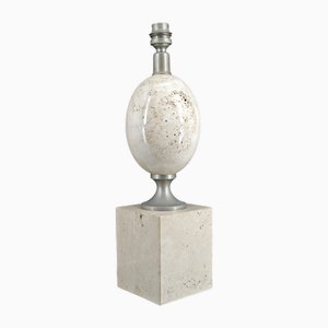 Living Room Lamp in Travertine attributed to Philippe Barbier, France, 1970s