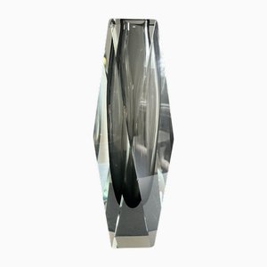 Jarrón Sommerso grande de Murano en gris, años 60