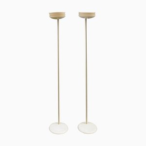 Vintage Italian Cream Model Rl 101/5 Floor Lamps from Relux, 1970s, Set of 2