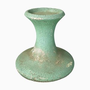 Mid-Century Italian Modern Pot Holder in Aqua Green Concrete, 1950s