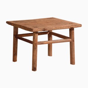 Antiker quadratischer Beistelltisch, 1850