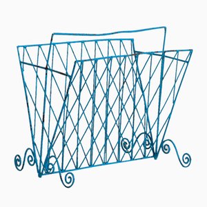 Zeitschriftenständer aus Metall im Vintage Stil, 1950