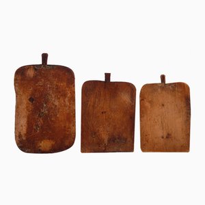 Vintage Square Cutting Boards, 1920, Set of 3