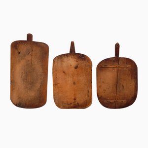 Vintage Cheese Cutting Boards, 1920, Set of 3