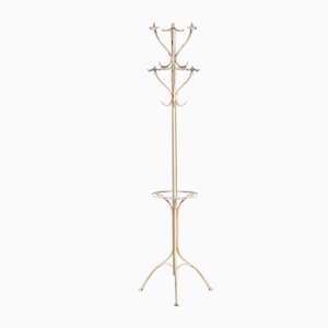 Vintage White Iron Coat Rack, 1920
