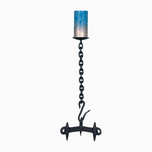 Brutalist Candlestick in Metal