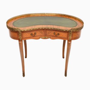 French Kidney Shaped Leather Top Desk, 1930s