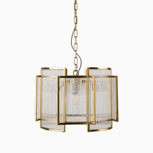 Petit Lustre Monte Carlo en Laiton de Pure White Lines
