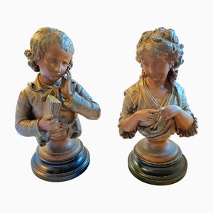 Victorian Style Spelter Bust, 1960s