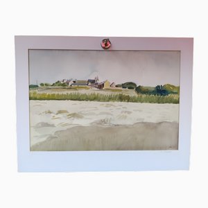 Michel Roubille, Saint Colomban, 1977, Acquarello