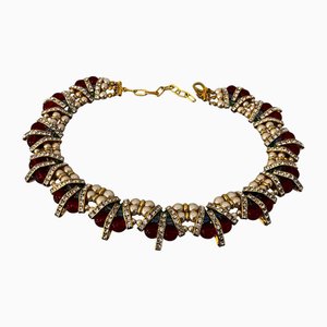Collier Collier Perles en Verre de Murano en Verre, Italie, 1950as