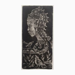Krystyna Jaszke, Sea Mystery, Mezzotint sobre papel, 2023
