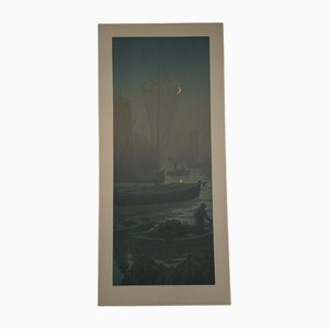 Henri Rivière, La Féérie des Heures : Le Premier Quartier, Lithographie