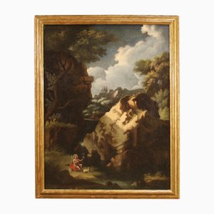 Artista italiano, San Giovanni Battista, 1730, Olio su tela, con cornice