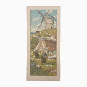 Henri Rivière, La Féérie des Heures: Le Vent, Litografía