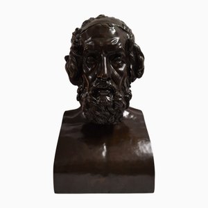 Large Antique Bronze Bust, 1890