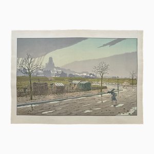 Henri Rivière, La Butte Montmartre vue des Fortifications, Lithograph