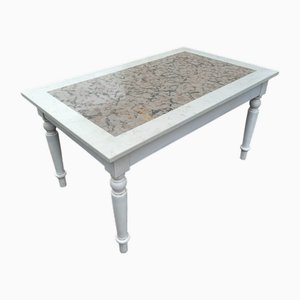 Antique Table with Marble, 1890s