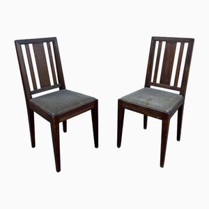 Art Deco Stühle Ateliers Vallin, 1930er, 2er Set