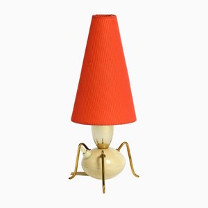 Mid-Century Moderne Dreibein Tischlampe aus Messing, 1950er