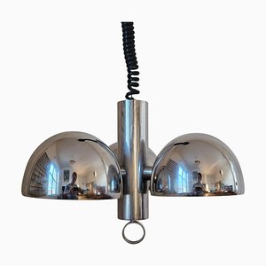 Mid-Century Space Age Chrome Chandelier from Hillebrand, Germany, 1970s