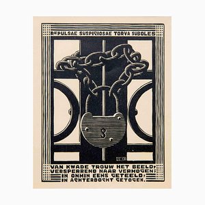Maurits Cornelis Escher, Padlock, Woodcut, 1931