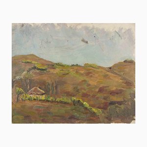Francesco Settimj, Mountain Landscape, Oil Painting, 1930s