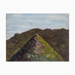 Francesco Settimj, Paysage de Montagne, Peinture à l'Huile, 1930s