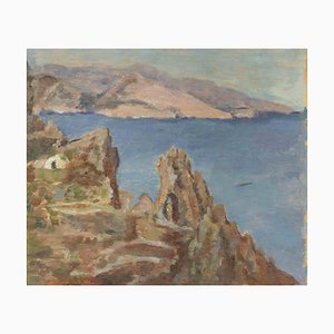 Francesco Settimj, Seascape, Oil Painting, Mid-20th Century