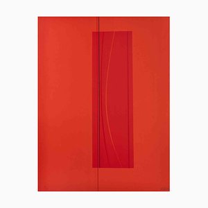 Lorenzo Indrimi, Red Six, Lithograph, 1970
