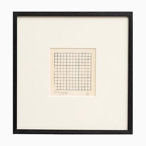Carl Andre, Ticket für Nyclu Fundraiser, 1970er, gerahmt