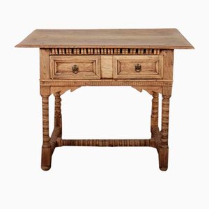 English Bleached Oak Lamp Table