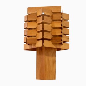 Tischlampe aus Kiefernholz im Stil von Bengt Lindroos, 1960er