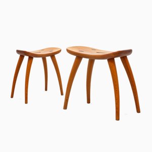 Kiefernholz Hocker von Torsten Claesson, 2er Set