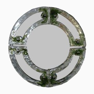 Round Mirror in Murano Glass from Mazzega, 1960s