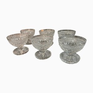 Bicchieri Mid-Century in cristallo di Boemia, anni '40, set di 6
