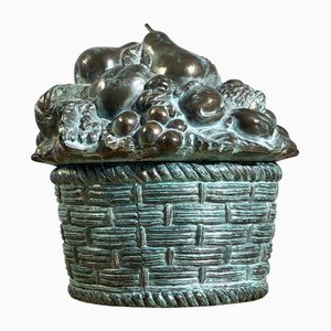 Secchiello per il ghiaccio scultoreo in bronzo dorato di Mauro Manetti, Italia, anni '70