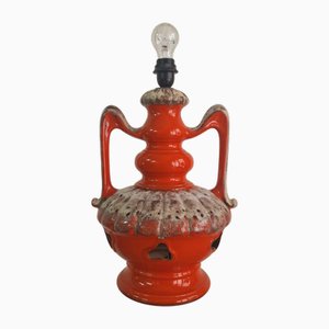 Vintage Fat Lava Ceramic Lamp, West Germany, 1960s