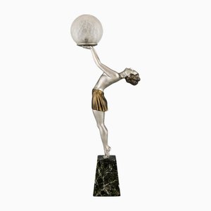 Lámpara Dama Art Déco con bola de Enrique Molins Balleste, años 30