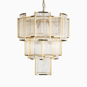 Grande Brass Monte Carlo Chandelier from Pure White Lines