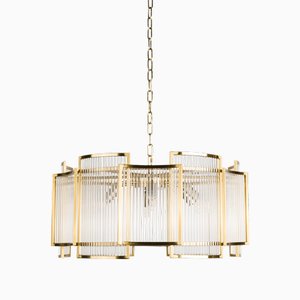 Large Brass Monte Carlo Chandelier from Pure White Lines