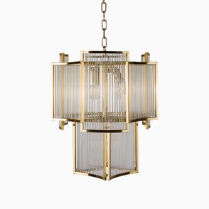 Brass Monte Carlo Piccolo Chandelier from Pure White Lines