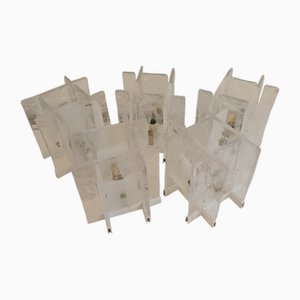 Wall Sconces in Murano Glass from AV Mazzega, Italy, 1960s, Set of 5