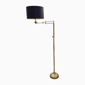 Verstellbare französische Stehlampe mit abgestuftem Fuß, 1950er