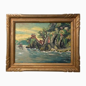 Japanese Artist, Shōwa Period Landscape, Oil Painting, 1950s
