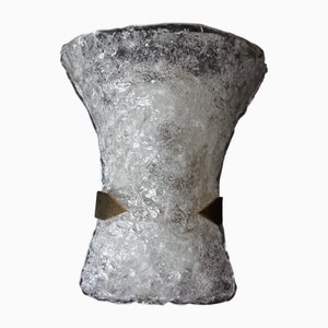 Lampada da parete in vetro di Murano ghiacciato di Egon Hillebrand per Hillebrand Lighting, 1960