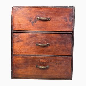 Schedario vintage in legno, Giappone, anni '30