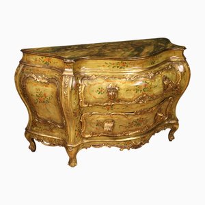 20th Century Venetian Lacquered and Gilded Commode, 1950s