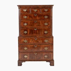 18th Century English Walnut Chest on Chest